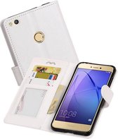 Hoesje Geschikt voor Huawei P8 Lite 2017 - Portemonnee hoesje booktype Wit