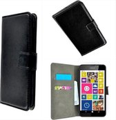 Nokia Lumia 638 Wallet Bookcase hoesje Zwart