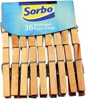 Pince à linge Sorbo - Bois - 36 pièces