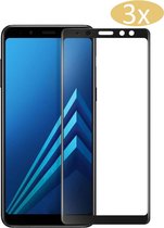 Samsung A8 2018 Screenprotector - Samsung Galaxy A8 2018 Screenprotector - Full Screen Protector Glas - 3 Stuks