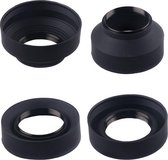 Universele rubberen zonnekap 52mm voor objectieven met 52mm filtermaat