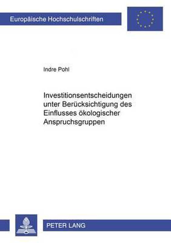 Europaeische Hochschulschriften / European University Studie ... - cover