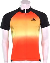 adidas 365 Cycling Tee - Sportshirt -  Heren - Maat S - Zwart;Oranje;Geel