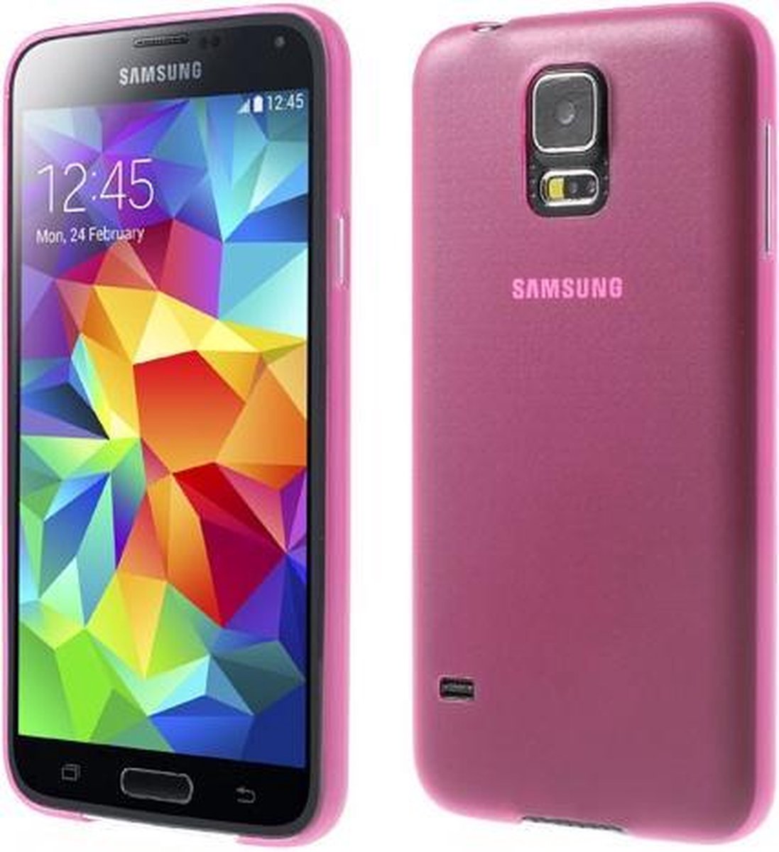 Ultrathin 0.3mm Hard case hoesje Samsung Galaxy S5 pink