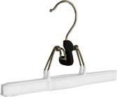 De Kledinghanger Gigant - 50 x Broekklem metaal met witte anti-slip coating, 26 cm