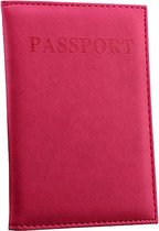 KELERINO. Paspoort Hoes - Paspoort Houder - Leer - Donker Roze