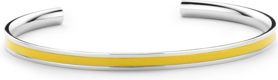 Colori 4 COL0006 Stalen Open Bangle - One-Size (60 X 50 X 4 mm) - Geel