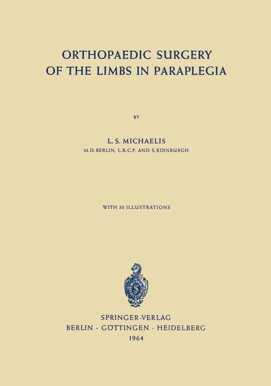 Medicine (R0) - Orthopaedic Surgery of the Limbs in Parapleg ... - cover