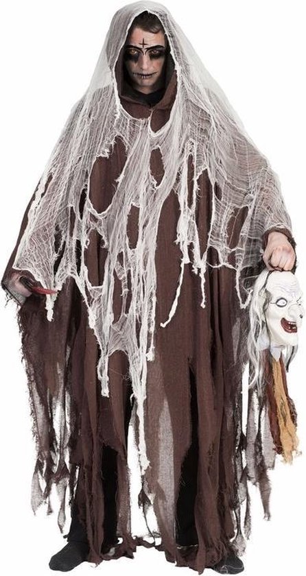 Halloween - Bruine verkleed cape  met capuchon