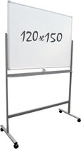Whiteboard verrijdbaar 120 x 150 cm - Dubbelzijdig - Magnetisch