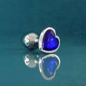 Buttplug met hart - Blauw - Anaal plug met blauw hartje - PinkPonyClubnl