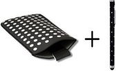 Polka Dot Hoesje voor Huawei Ascend G525 met gratis Polka Dot Stylus, Zwart, merk i12Cover