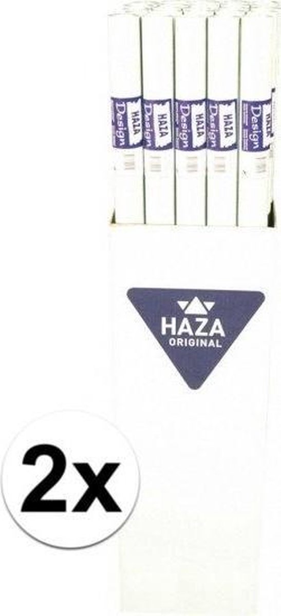 Haza Tafelzeil - Rol - Wit - Papier - 800 x 118 cm - 2 stuks