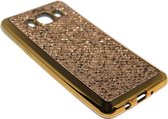 Bling bling hoesje goud Geschikt voor Samsung Galaxy J5 (2016)