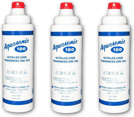 gel Doppler à ultrasons aquasonic 250 ml 3 pièces