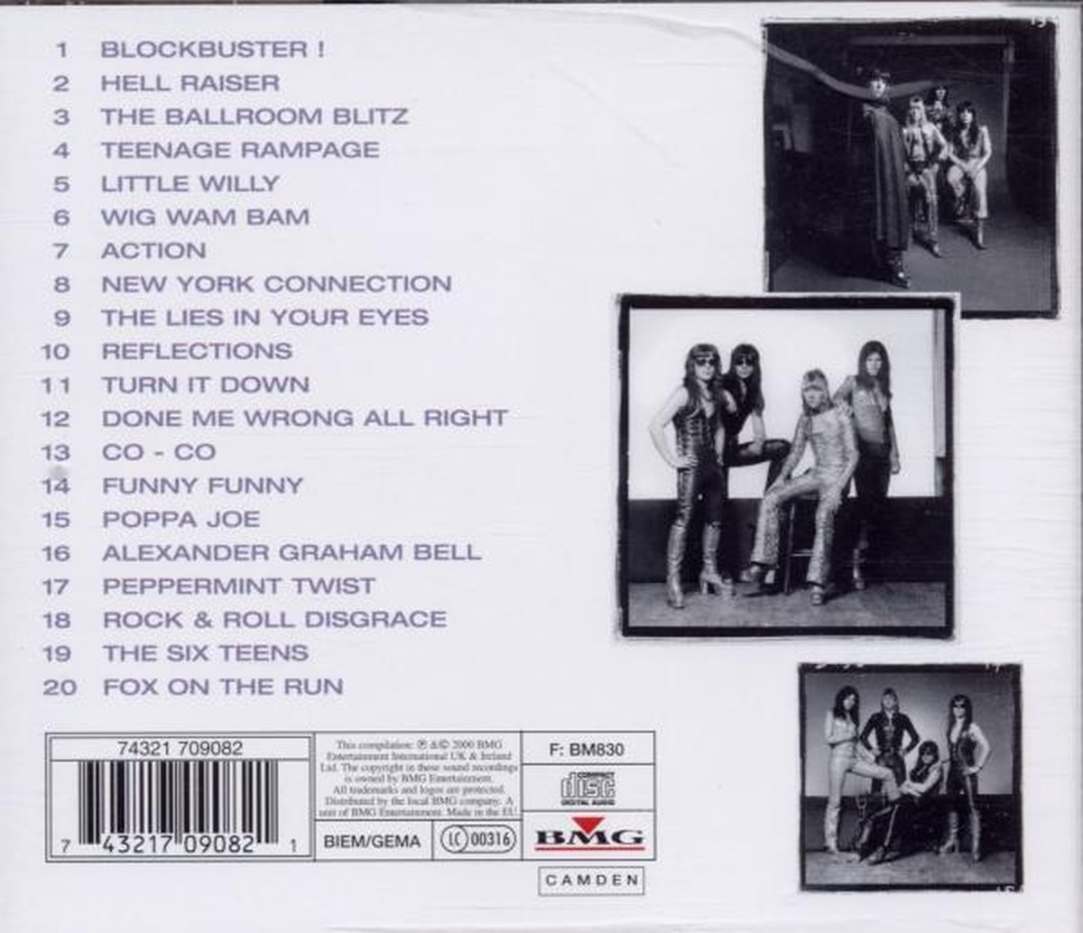 The Greatest Hits, The Sweet CD (album) Muziek