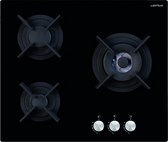 Airlux AV635HBK kookplaat Zwart Ingebouwd Gaskookplaat 3 zone(s)