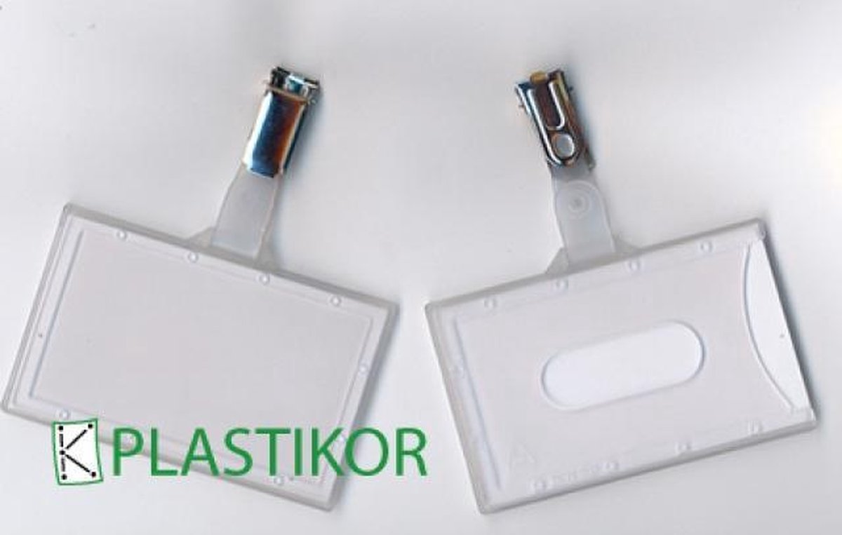 Plastikor Spuitgiet badge creditcard 54x90mm. -Matkunststof - 25 Stuks