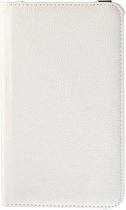 360 graden draaiend Litchi structuur lederen hoesje met houder voor Samsung Galaxy Tab 4 7.0 / SM-T230 wit