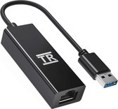 TechRise USB naar Internet / Ethernet LAN Netwerk adapter - USB 3.0 ondersteund - Zwart
