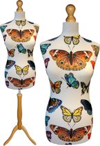 Butterfly paspop met licht bruine sparkling driepoot 32/34