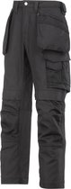 Snickers Canvas+ Broek met holsterpockets 3214-2004-Khaki/Zwart-96