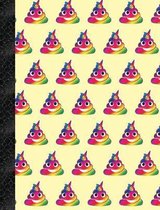 My Super Cute Yellow Rainbow Unicorn Poop Emoji Composition Book