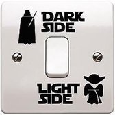 Star Wars muursticker Dark Side/Light Side