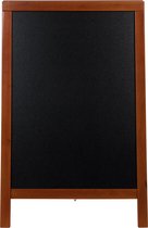 Duplo hard wood pavement chalk board - with lacquered mahogany finish - 55x85cm