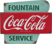 Signs-USA Coca Cola Fountain - Retro Wandbord - Metaal - 28x33 cm