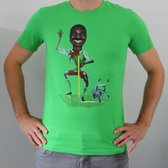 Roger Milla Karikatuur T-Shirt - Maat XXL - WK 2018