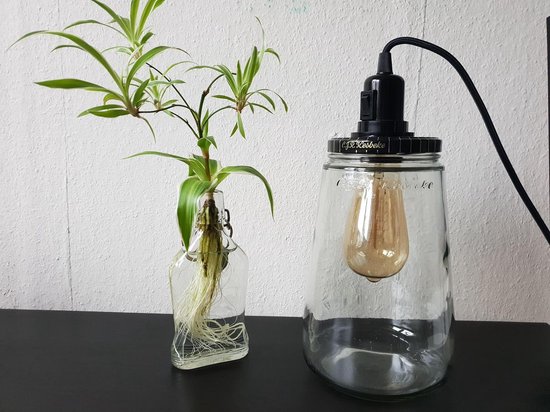 Augurkenpot lamp - tafellamp met Edison gloeilamp | bol.com