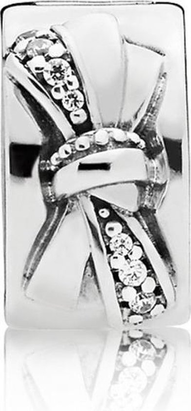 Pandora - Zilveren Clip Shiny Bow // 797304CZ // Glanzende Strik | bol.com