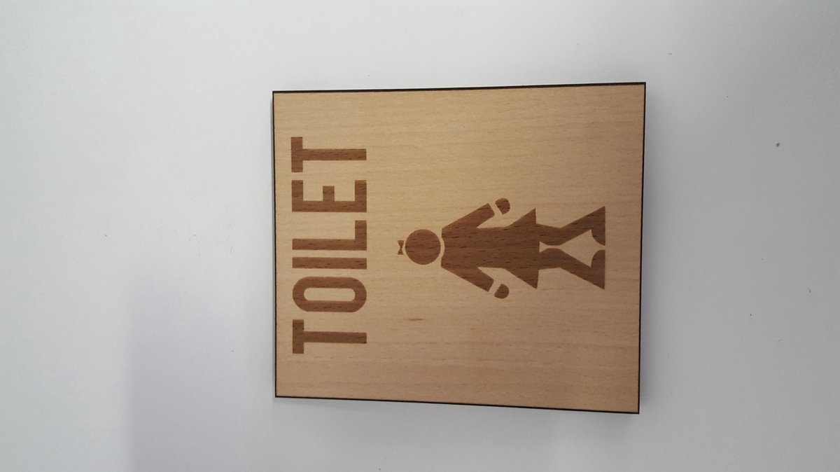 Bordje Toilet pictogram vrouw - groot