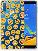 Geschikt voor Samsung Galaxy A7 (2018) Siliconen Hoesje Design Emoji