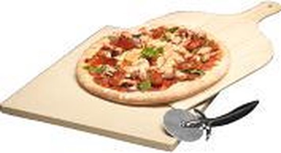 Pizza steen kit plaat en snijder | bol.com