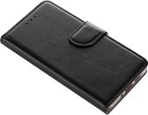 Xssive Hoesje zwart book case en 2 stuks tempered glass voor Apple iPhone 6 / 6s