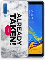 Geschikt voor Samsung Galaxy A7 (2018) TPU Hoesje Design Already Taken White