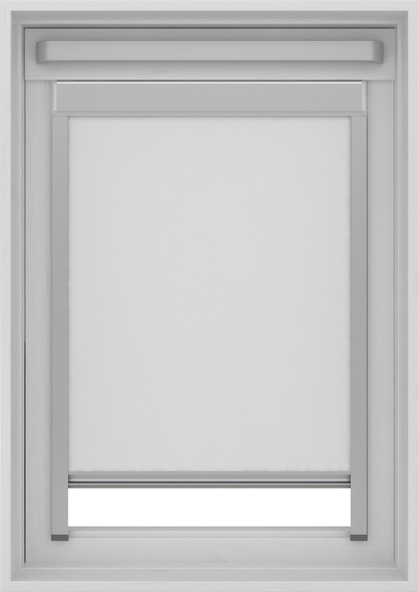 BloomTheRoom dakraamrolgordijn voor Velux MK04 - Wit - Verduisterend