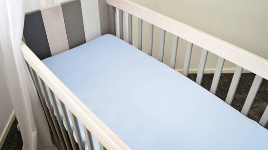 Snoozing - Coton - Drap housse enfant - Lit bébé - 60x120 cm - Heaven