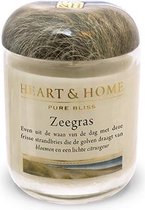 Heart & Home geurkaars in pot (S) - Zeegras