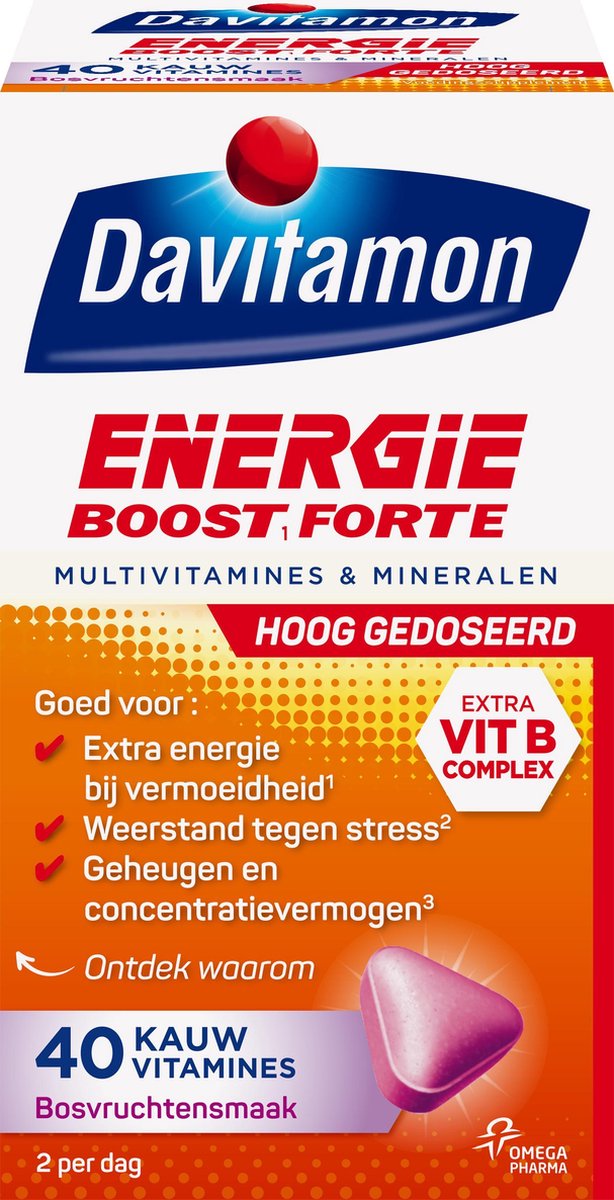 comfortabel diep Wissen Davitamon Energie Boost Forte - multivitamine - bosvruchten - 40 tabletten  | bol.com