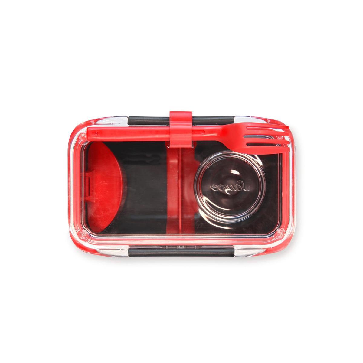 Black+Blum Appetit Lunchbox Bento - 500 ml - 19x12x5.5 cm - Zwart/ Rood