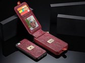 crazy horse leather wallet cover voor iPhone 7/8/SE 2020 4.7 INCH rood