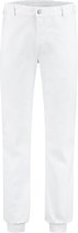 Pantalon Yoworkwear Food polyester / coton avec poignets blanc taille 46