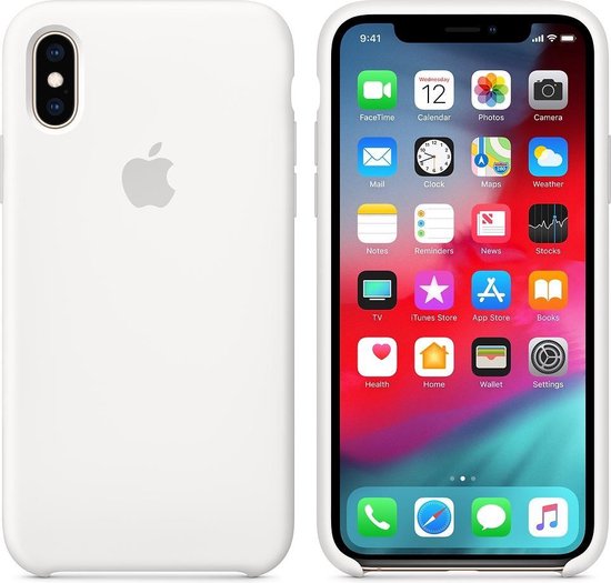 bed Hoelahoep kalf Apple-iPhone-XS-siliconen-case-wit | bol.com