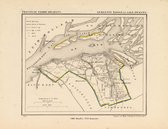 Historische kaart, plattegrond van gemeente Hooge en Lage Zwaluwe in Noord Brabant uit 1867 door Kuyper van Kaartcadeau.com