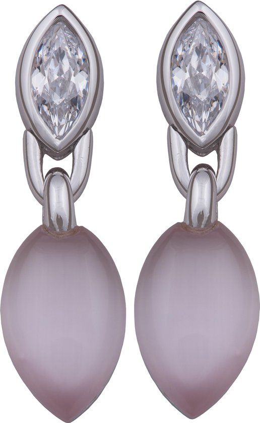 Orphelia Orecchini Donna In Argento 925 Con Madreperla E Zirconi - Modello ZO-5150, 4,2 Cm