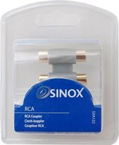 Sinox 2x RCA - 2x RCA F/F Grijs