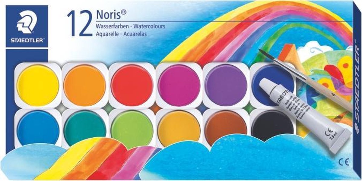 STAEDTLER Noris waterverf - verfdoos 12 kleuren — afbeelding 9